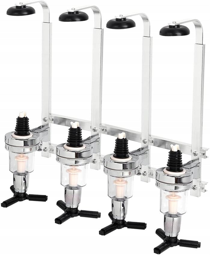 WALL MOUNTED DISPENSER WITH HOLDER FOR 4 BOTTLES FOR ALCOHOL DRINKS LEMONADE