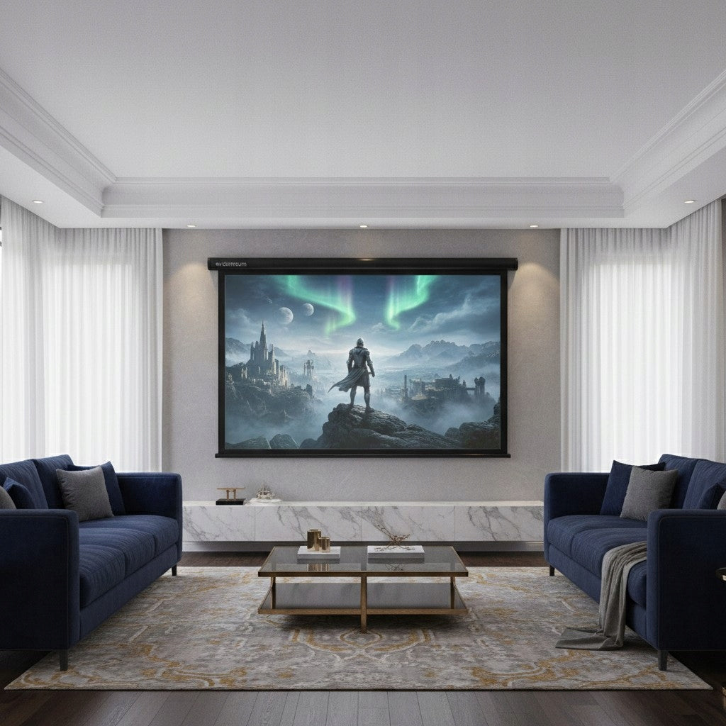 WALL PROJECTION SCREEN AVC-M170B 84" 170X130 AVCENTRUM BLACK PREMIUM Packaging status original