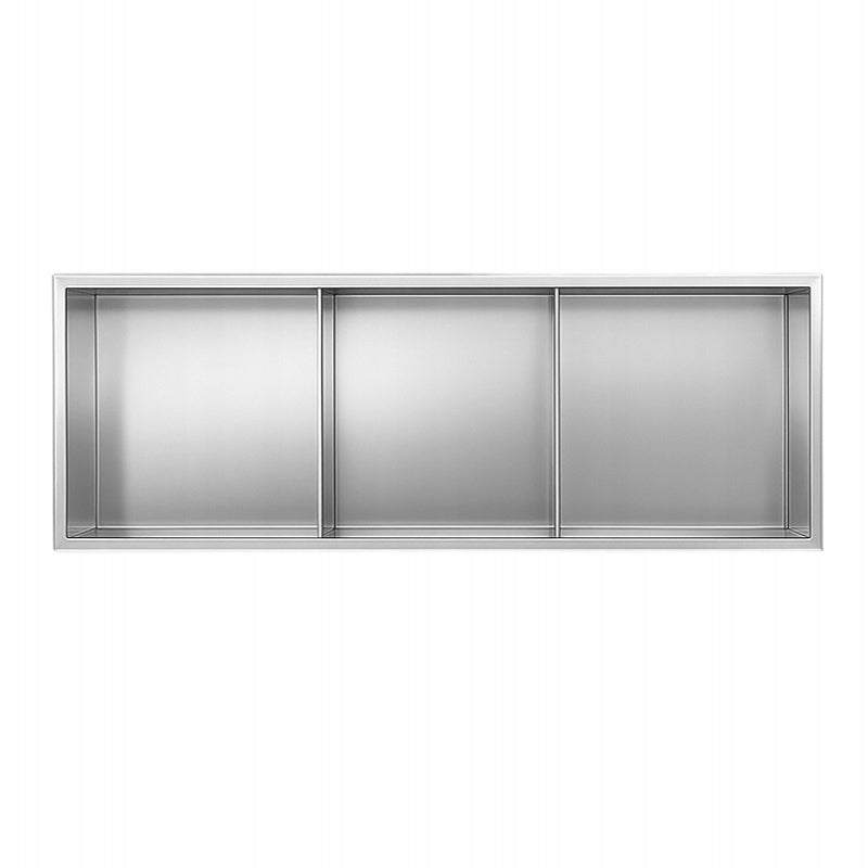 WALL RECESSED BATHROOM SHELF WITH FLANGE TRES 90X30X10 CM CHROME Brand Hydrosan
