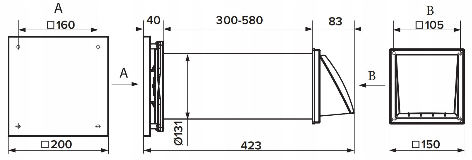 WALL RECUPERATOR 125 DECENTRAL TUBULAR CUPER PRZYBYSZ 125mM WITH REMOTE CONTROL Energy efficiency class A