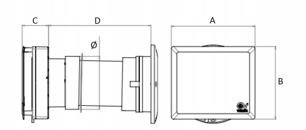 WALL RECUPERATOR 60 M3/H FI 160 MM - VORTICE HRW 60 MONO EVO HCS WIFI Packaging status original