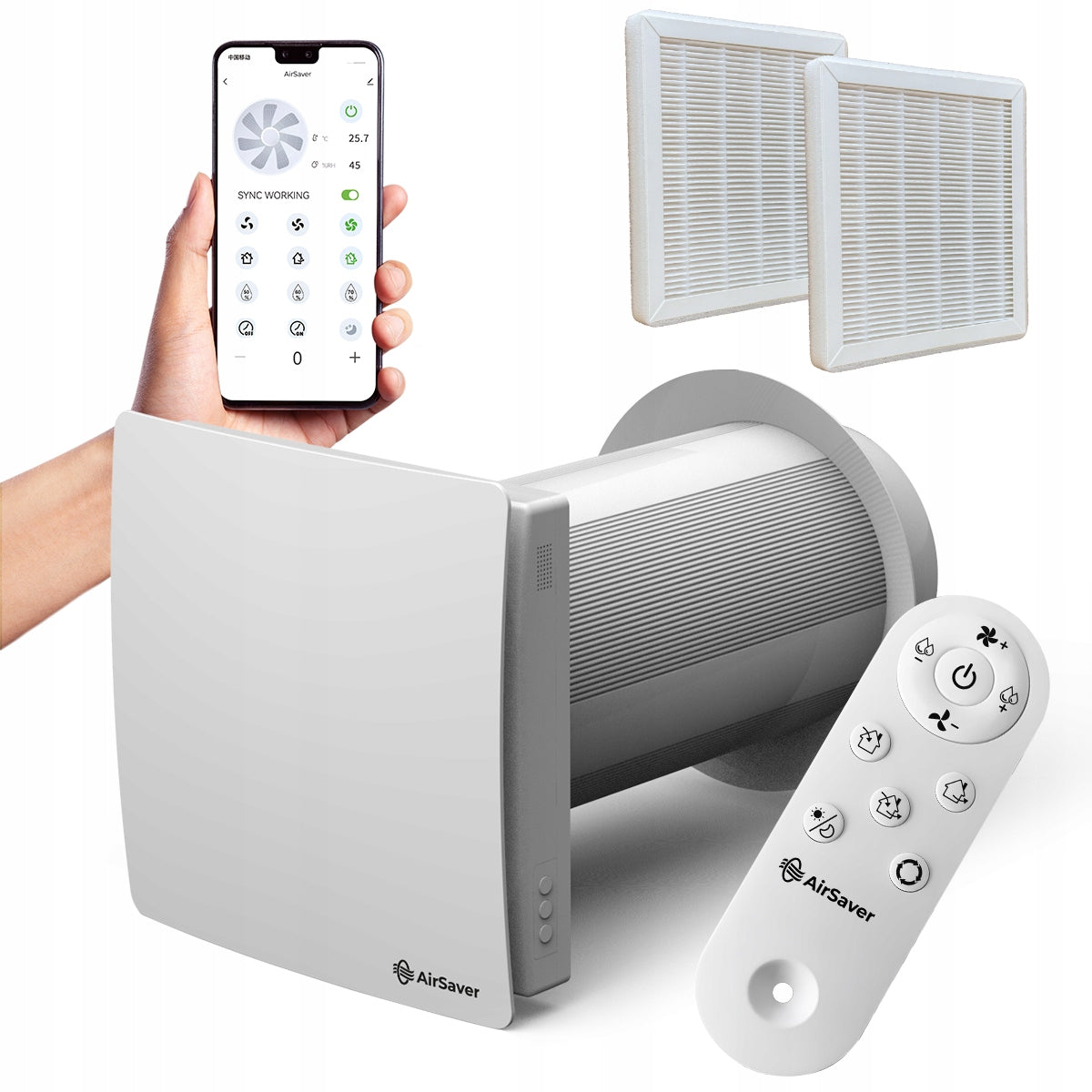 WALL RECUPERATOR AIR SAVER VT Ø 125 WiFi CLEAN AIR FREEBIE FILTERS