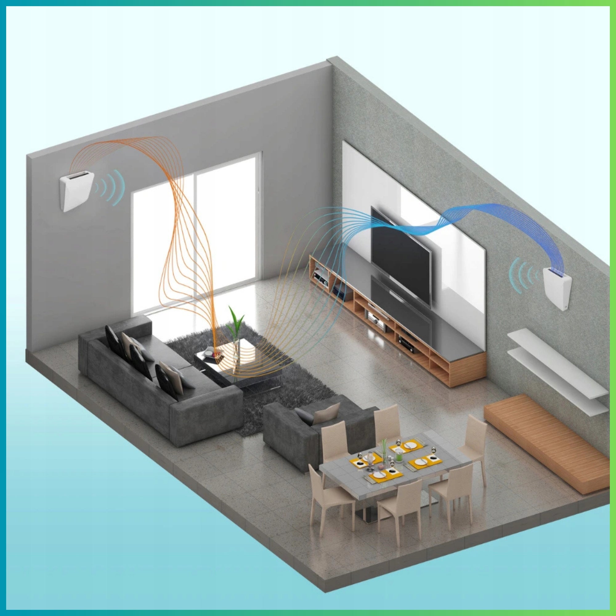 WALL RECUPERATOR REMOTE CONTROL WIFI HUMIDITY SENSOR FI160 FLOW 60m3 Kind heat recovery ventilator