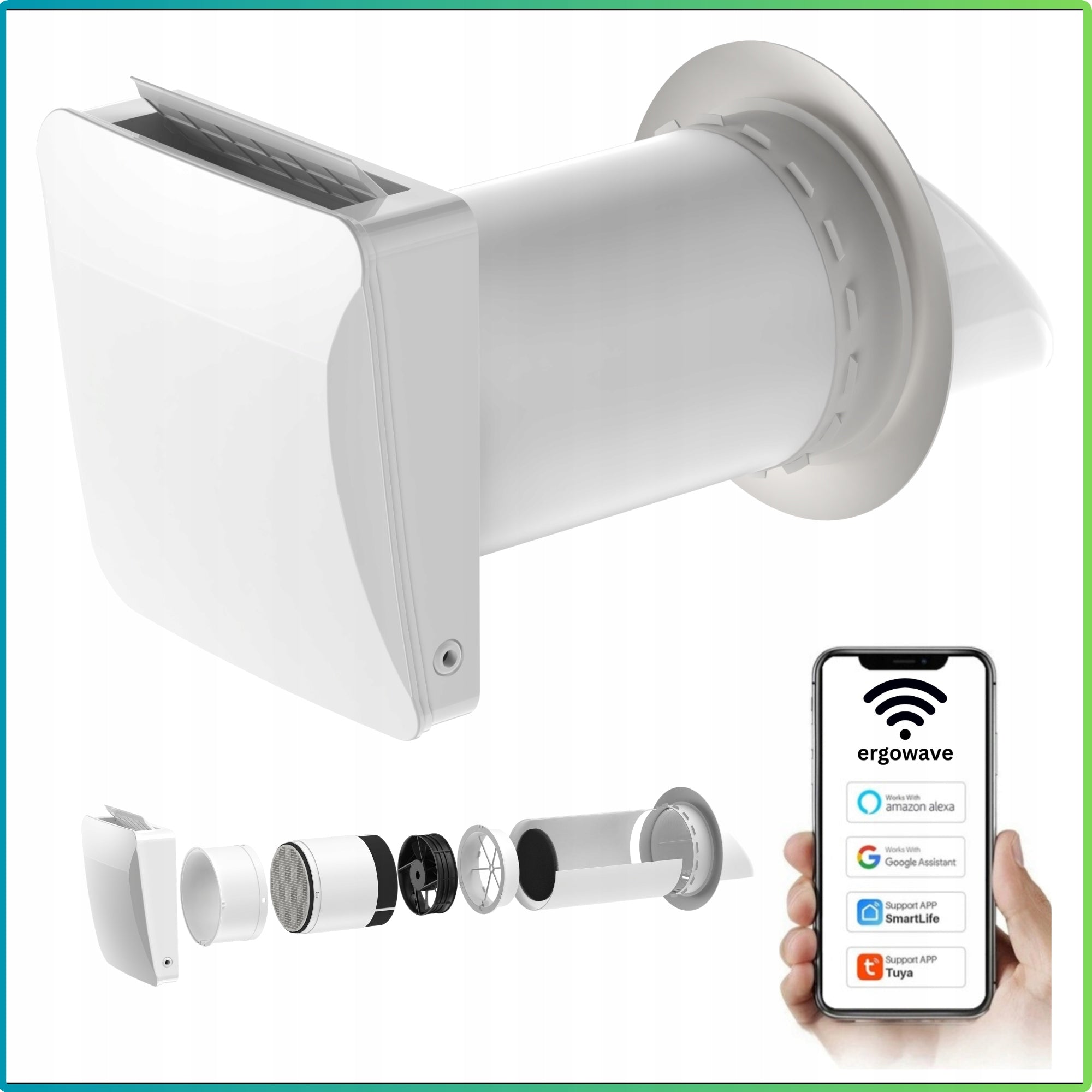 WALL RECUPERATOR REMOTE CONTROL WIFI HUMIDITY SENSOR FI160 FLOW 60m3 Manufacturer code FRESHFLOW R-160