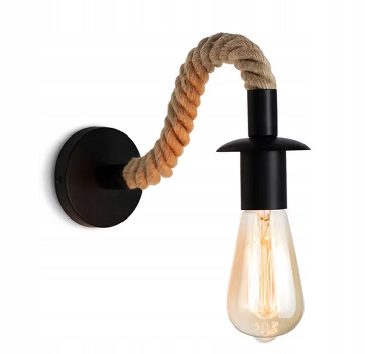 WALL SCONCE LOFT LAMP INDUSTRIAL BOHO ADJUSTABLE JUTE CORD E27 Manufacturer code Kinkiet