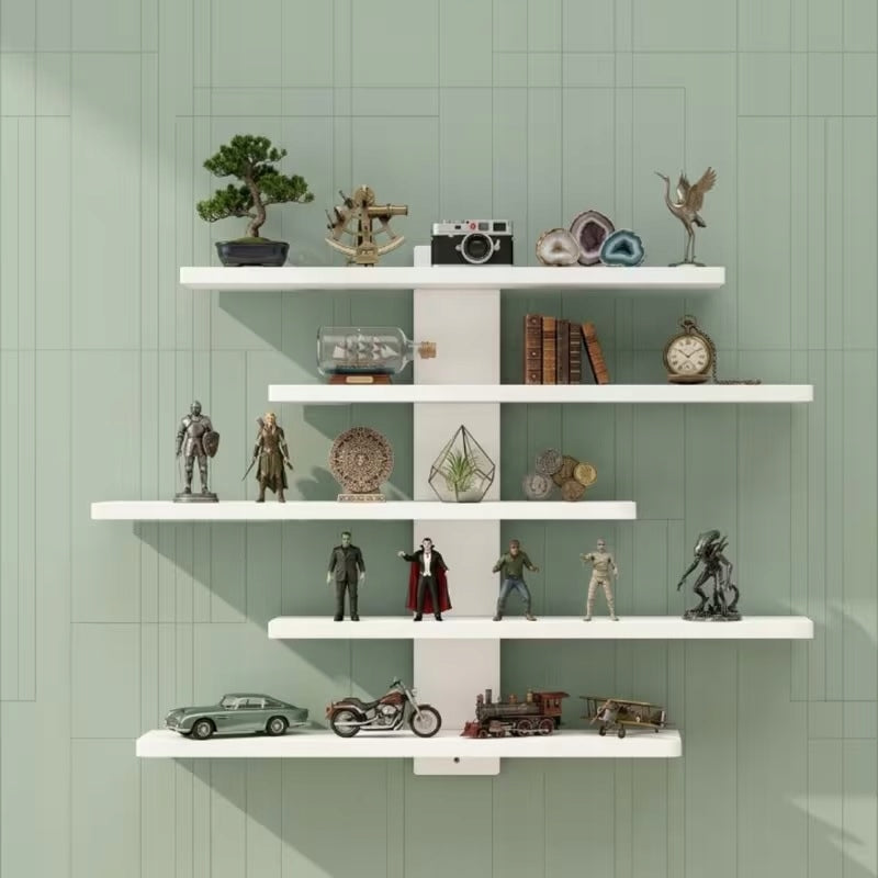 WALL SHELF HANGING FOR TOYS FIGURINES FLOWERS FOR ROOM WOODEN WHITE Packaging status original