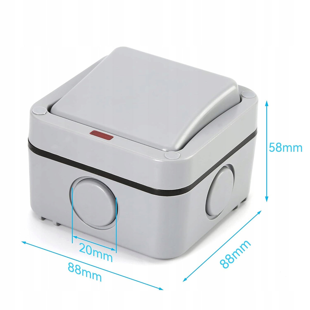WALL SWITCH WATERPROOF OUTDOOR MP12 IP66 SINGLE GREY Manufacturer code RE510-8
