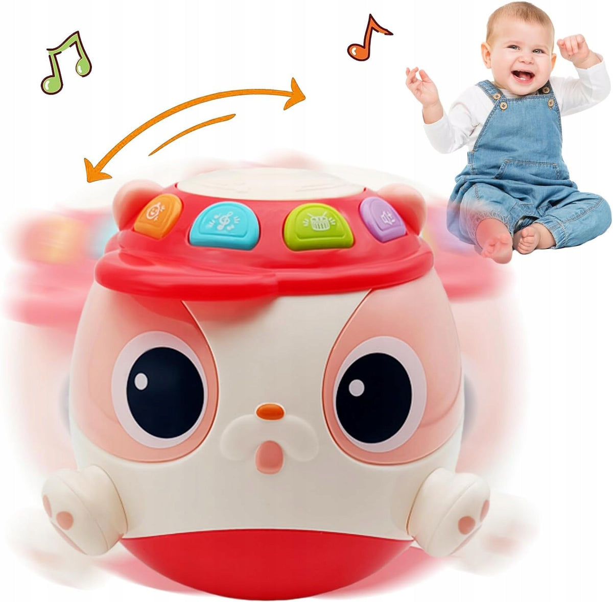 WAŃKA WSTAŃKA INTERACTIVE WITH SOUND NODS SENSORY DOG Kid's age 18+ months
