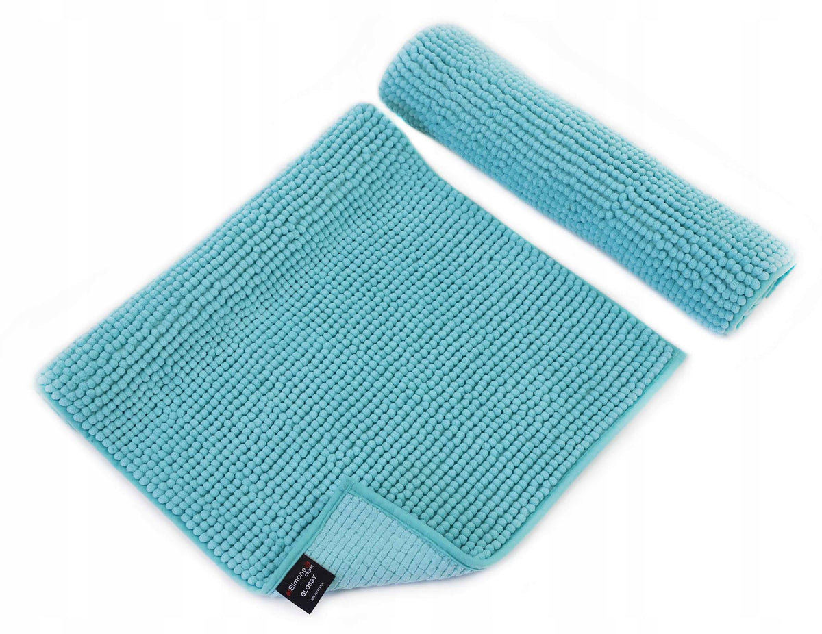 WASHABLE, ANTI-SLIP GLOSSY BATHROOM CARPET 50X70 cm