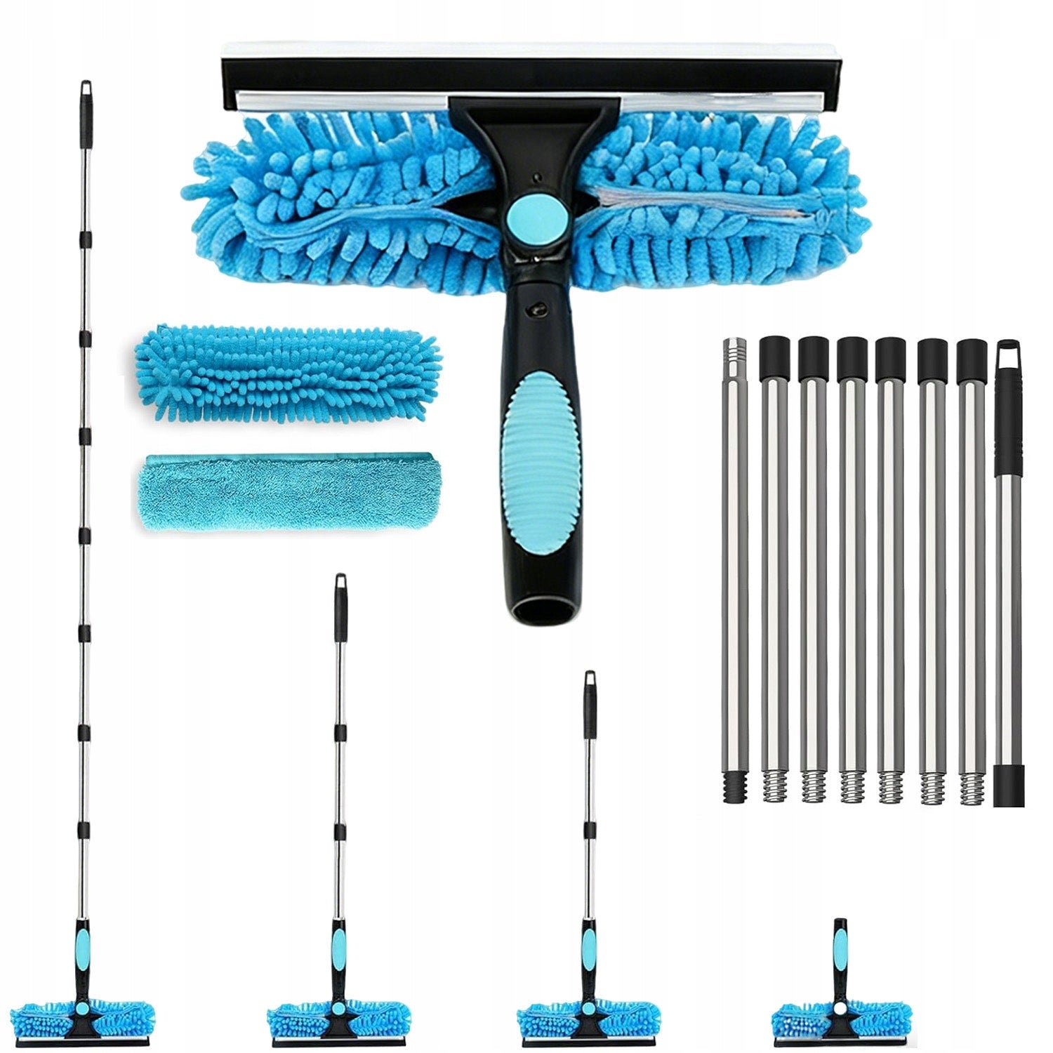 WASHER SQUEEGEE PROFESSIONAL WINDOWS TELESCOPIC GLASS 3IN1 3.1M