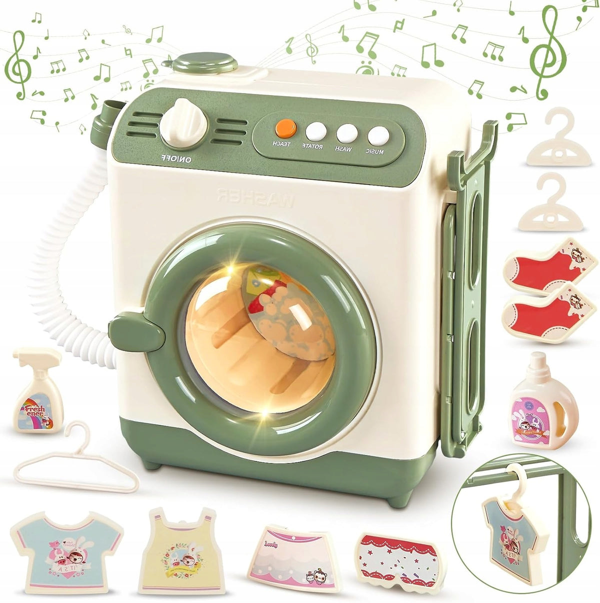 WASHING MACHINE FOR CHILDREN WITH SOUND! LAUNDRY TOY, REALISTIC! GIFT