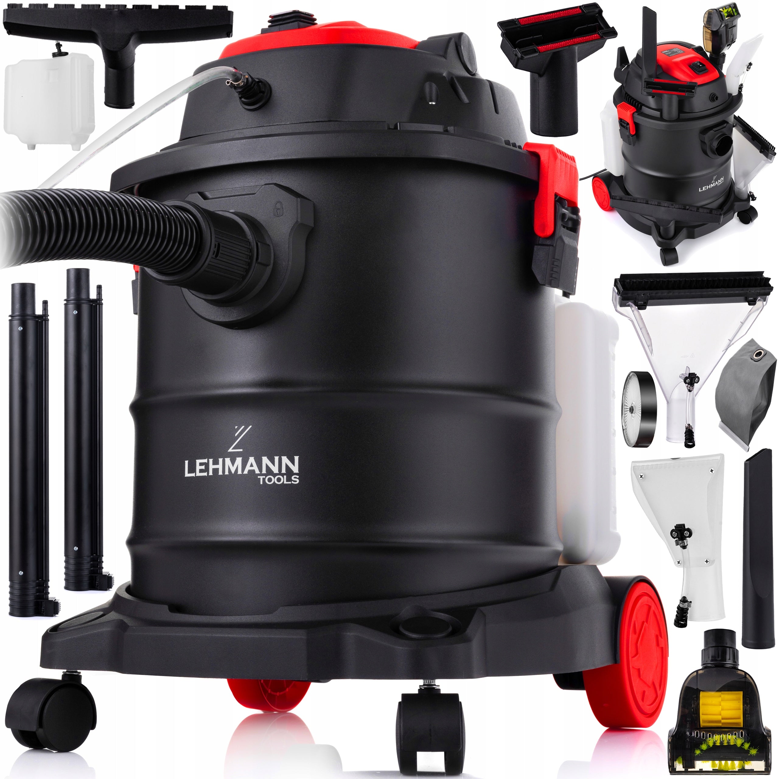 WASHING VACUUM CLEANER FOR CARPET UPHOLSTERY LAUNDRY SET WET DRY 2000W XXL
