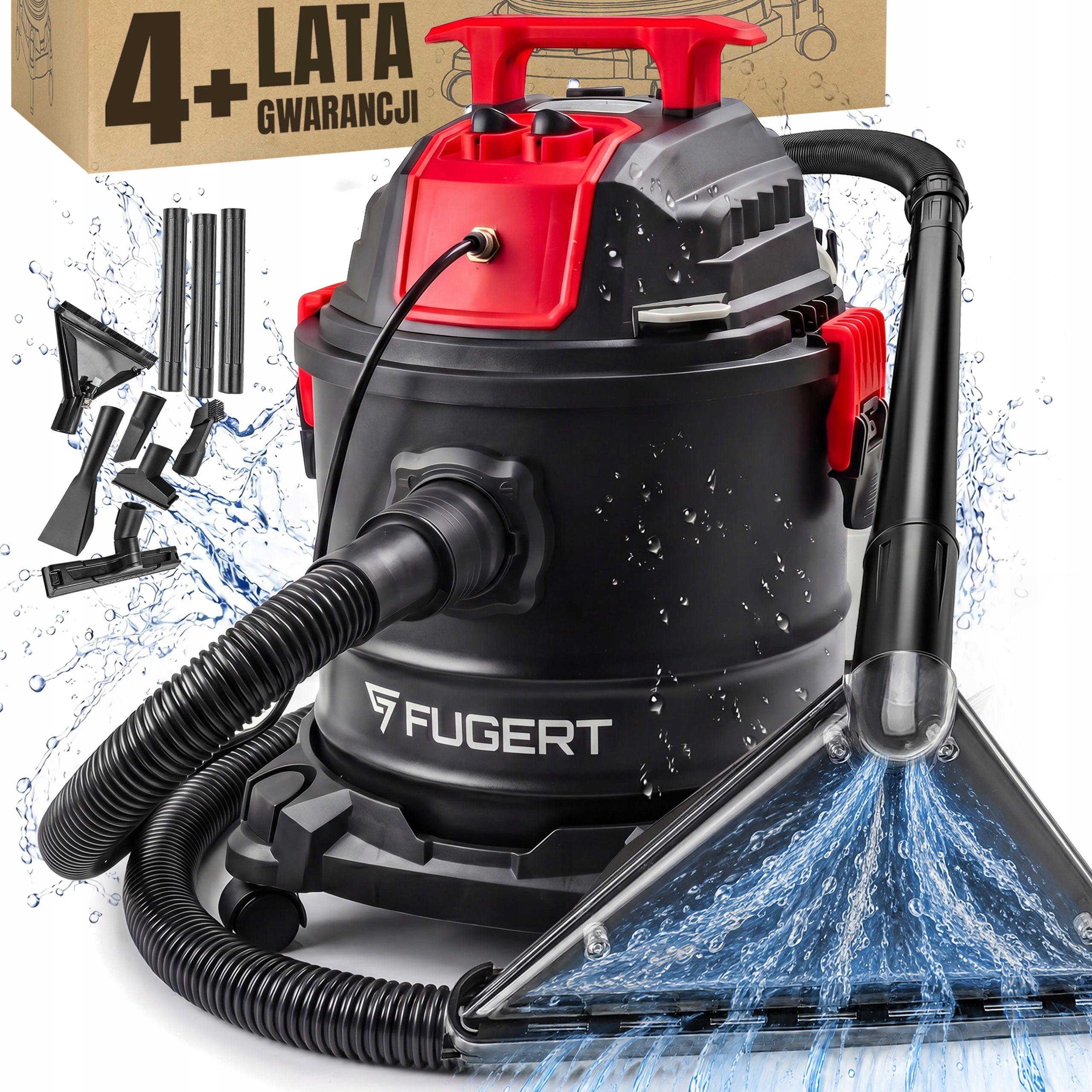 WASHING VACUUM CLEANER FOR UPHOLSTERY AND CARPETS DRY AND WET VACUUMING 20L