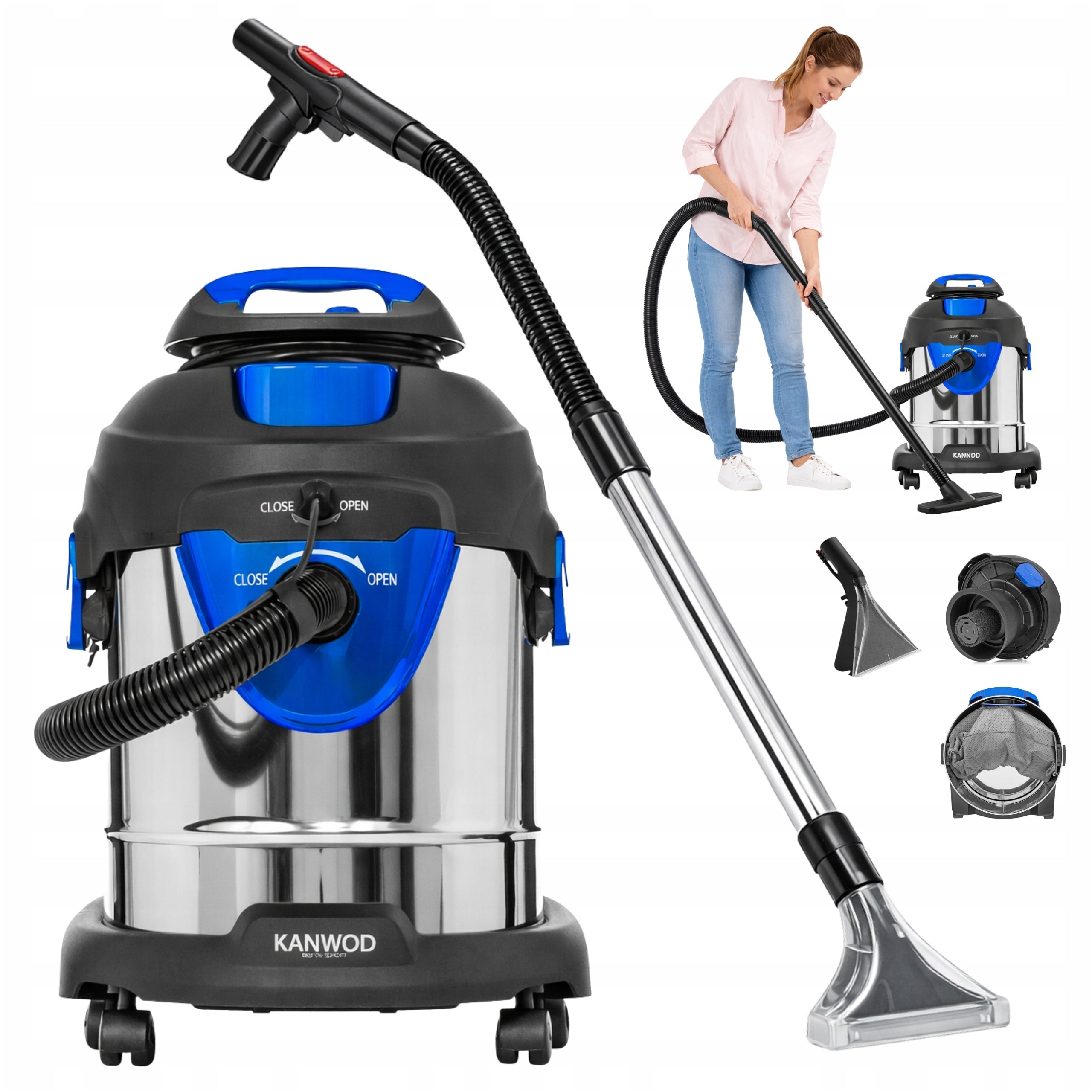 WASHING VACUUM CLEANER Kanwod CAR ULTRA-STRONG TIPS LARGE SET 2000W