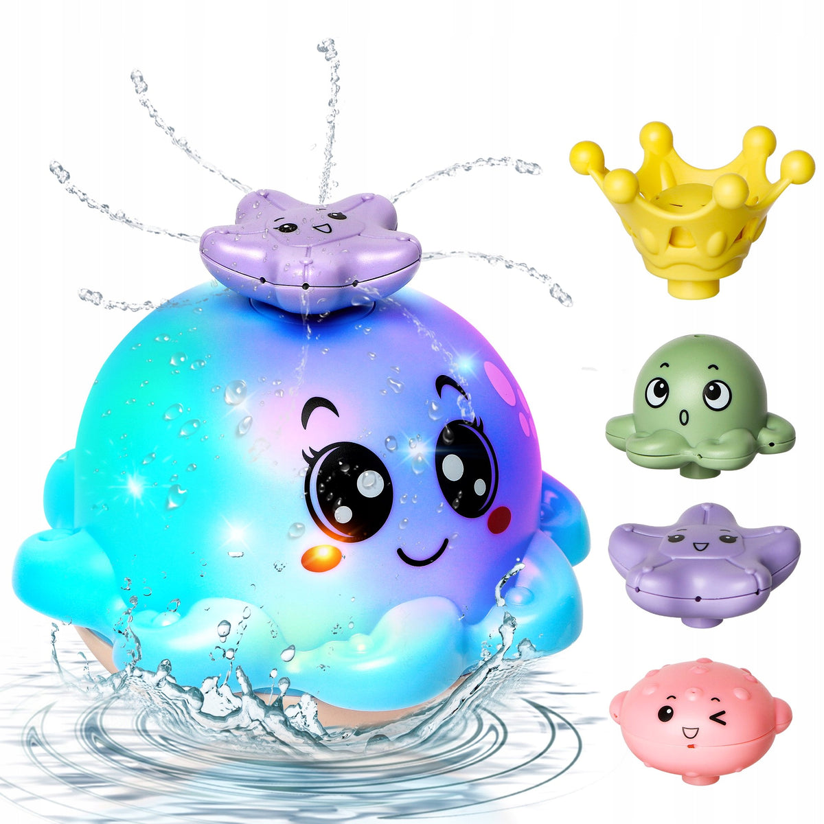 WATER BATH TOY FLOATING SQUIRTING OCTOPUS FOUNTAIN FOR KIDS