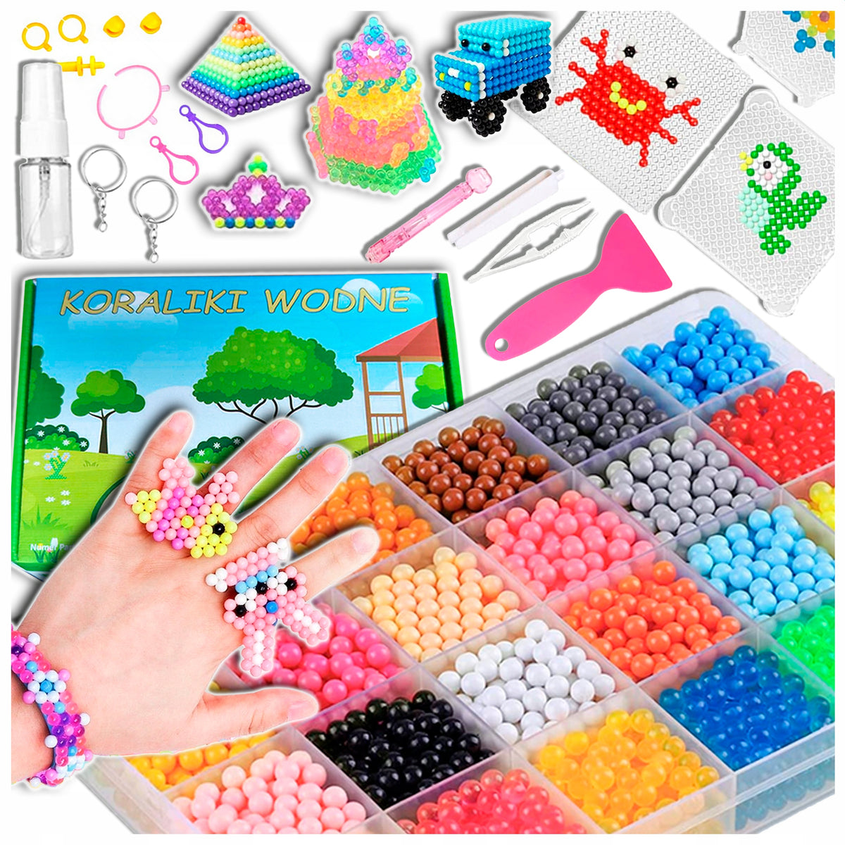 WATER BEADS SET DIY TEMPLATES MAGIC BEADS GIFT BIRTHDAY TOY