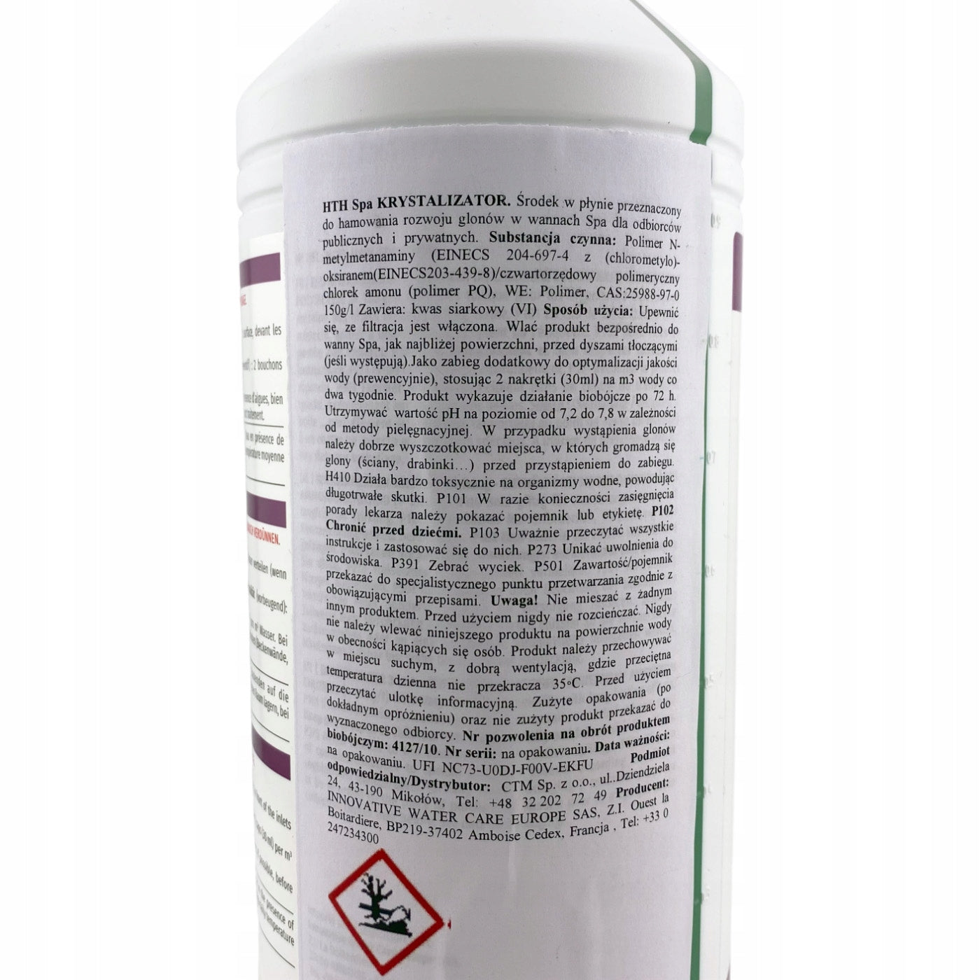 WATER CRYSTALLIZER in a SPA bathtub HTH Bright Water 3in1 crystallizer Manufacturer code HTH KRYSTALIZATOR