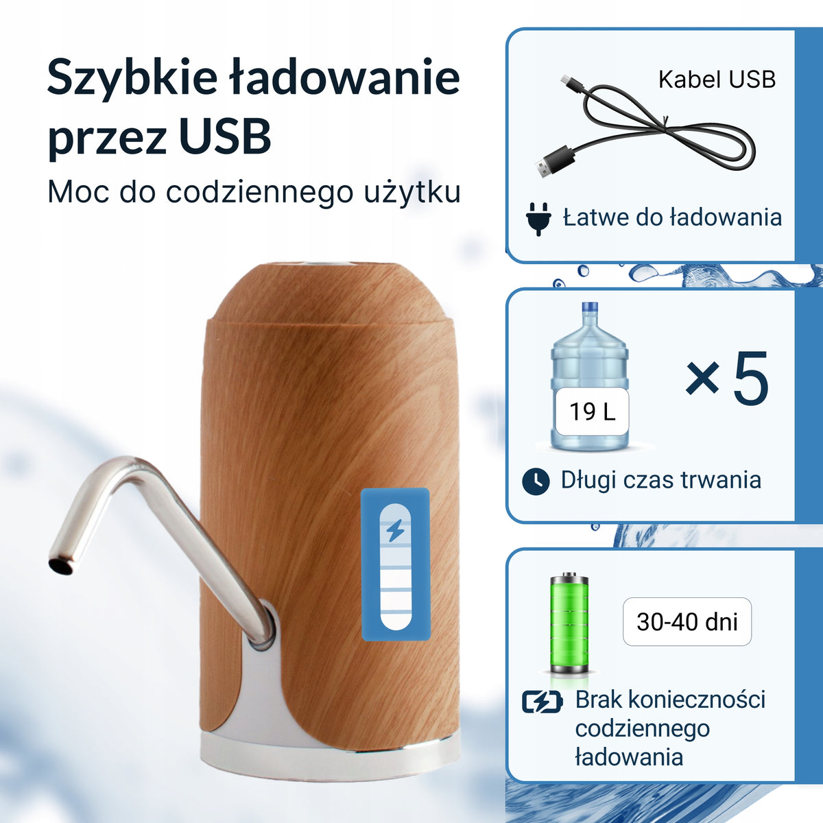 WATER DISPENSER ViO E5 Light Wood WIRELESS WATER DISPENSER FOR CYLINDER Manufacturer ViO