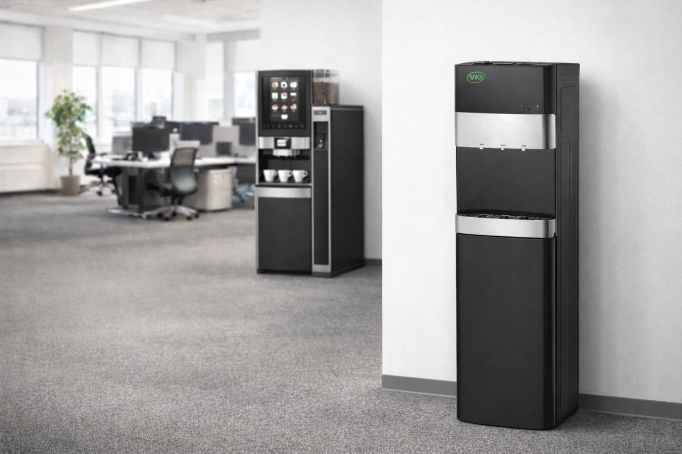 WATER DISPENSER ViO X242-FCB Black with Lower Loading COMPRESSOR Manufacturer code ViO-Х242-FCB-BLC
