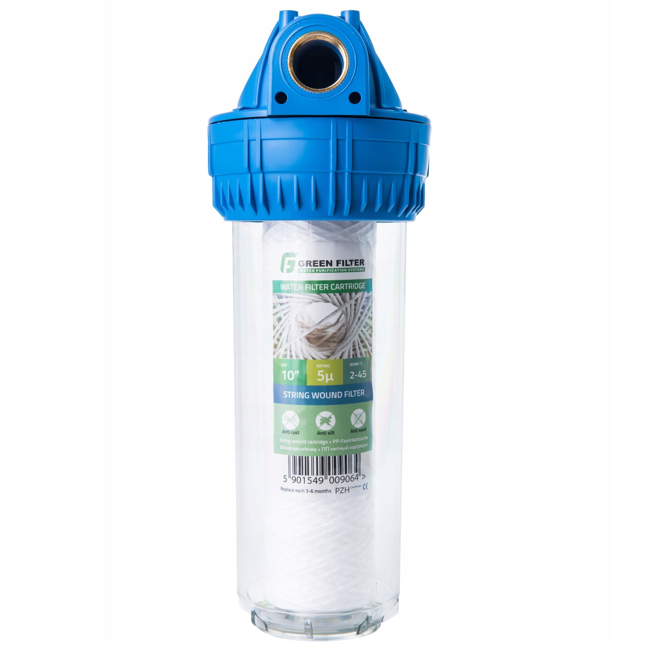WATER FILTER IN-LINE BODY GW FILTER HOUSING FOR 3/4" 10' FILTER CARTRIDGES Packaging status original