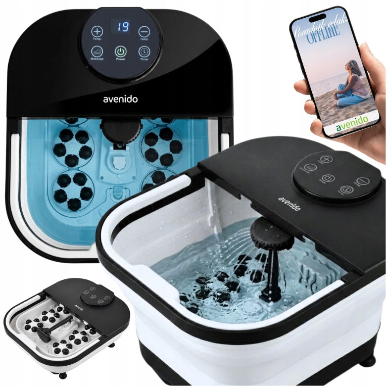 WATER FOOT MASSAGER HYDROMASSAGER HEATING UP TO 48°C Timer Rainmaker