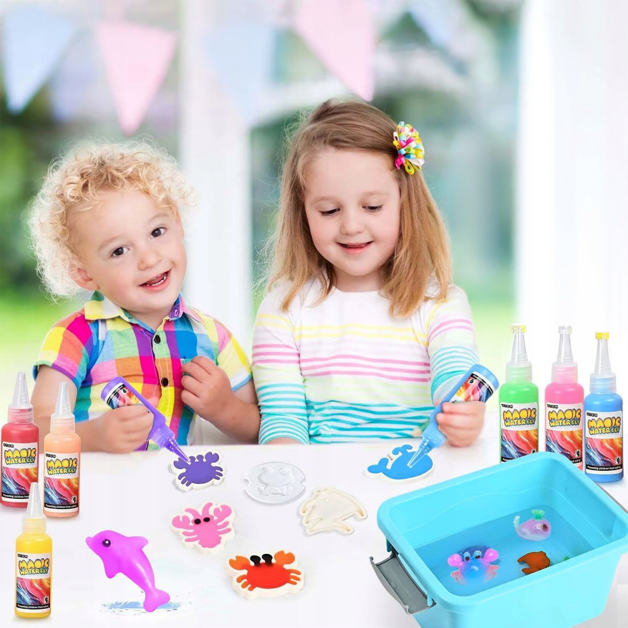 WATER GEL FIGURINES MAGIC SET DIY AQUA GEL 12 GELS FOR BABY Manufacturer code Bez marki
