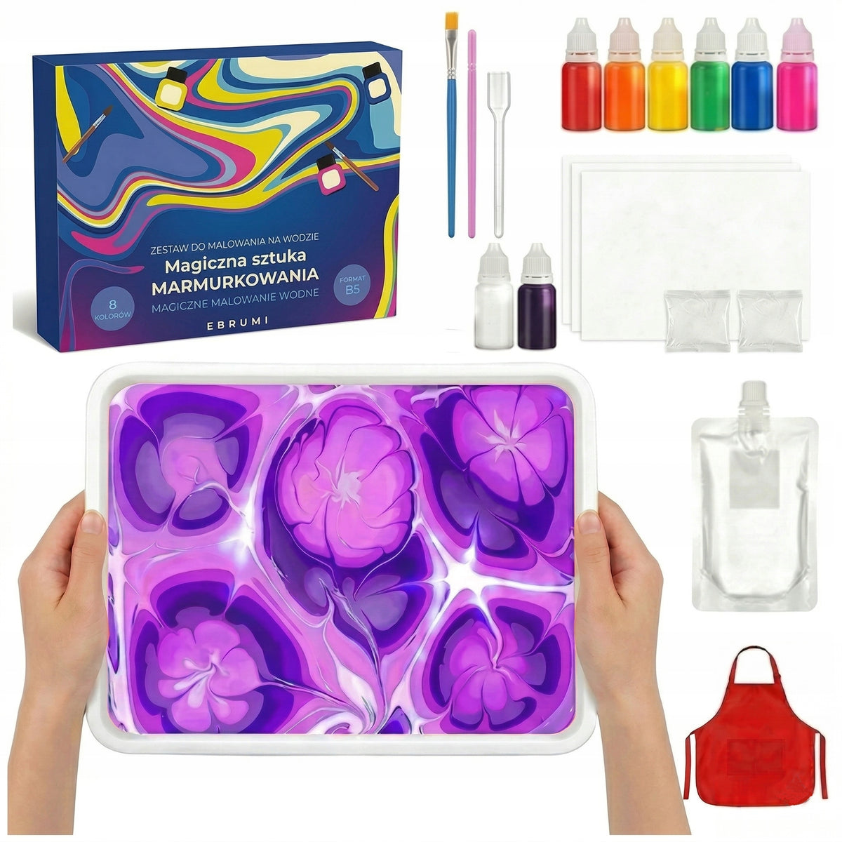WATER PAINTING KIT PAINTING 8 COLORS B5 CREATIVE GIFT EBRU