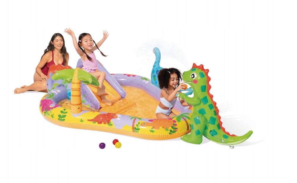 WATER PLAYGROUND FOR CHILDREN INFLATABLE POOL FOUNTAIN SLIDE + TOYS Brand Bestway