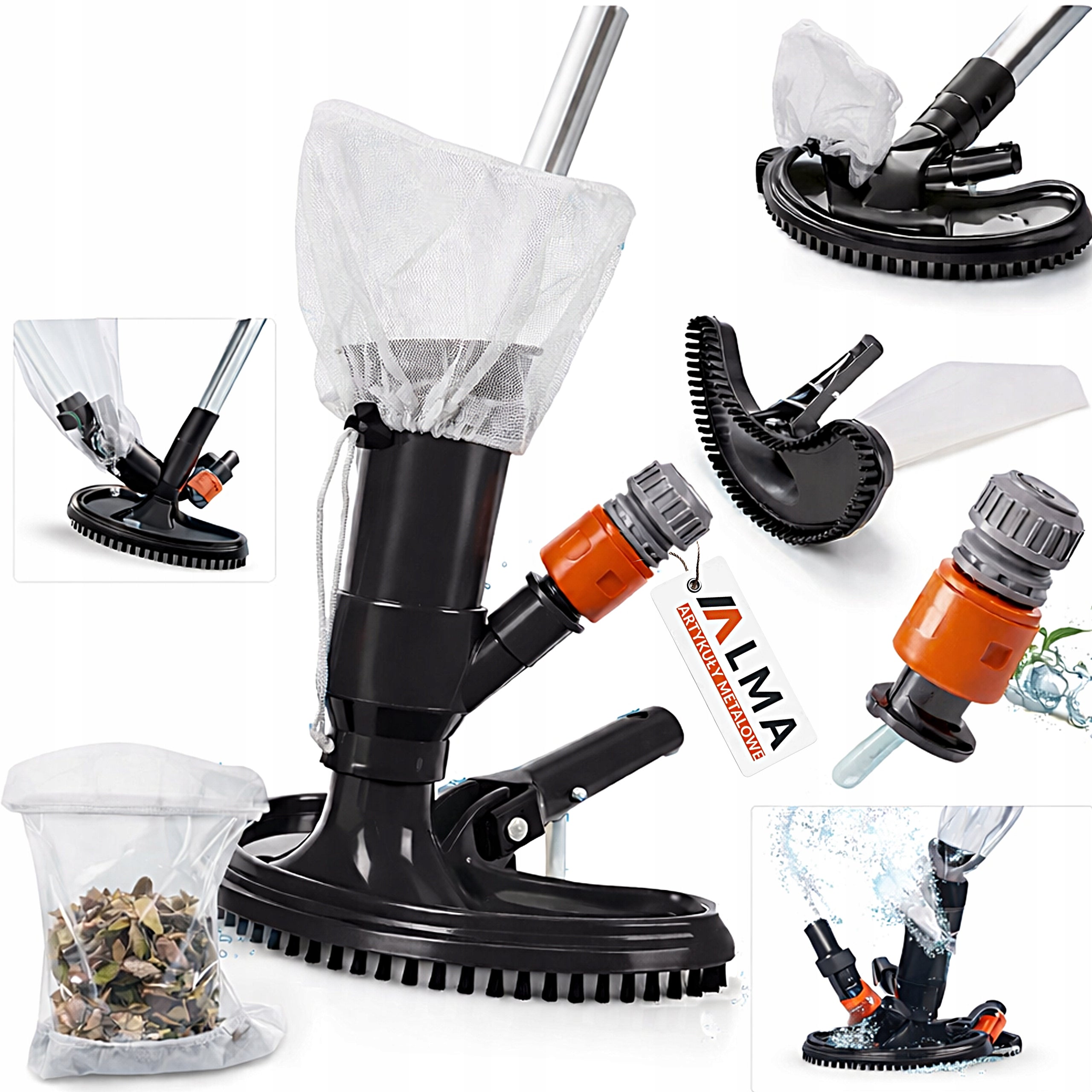 WATER POWERED POOL VACUUM CLEANER DESICCANT FOR POOL BOTTOM ECONOMICAL