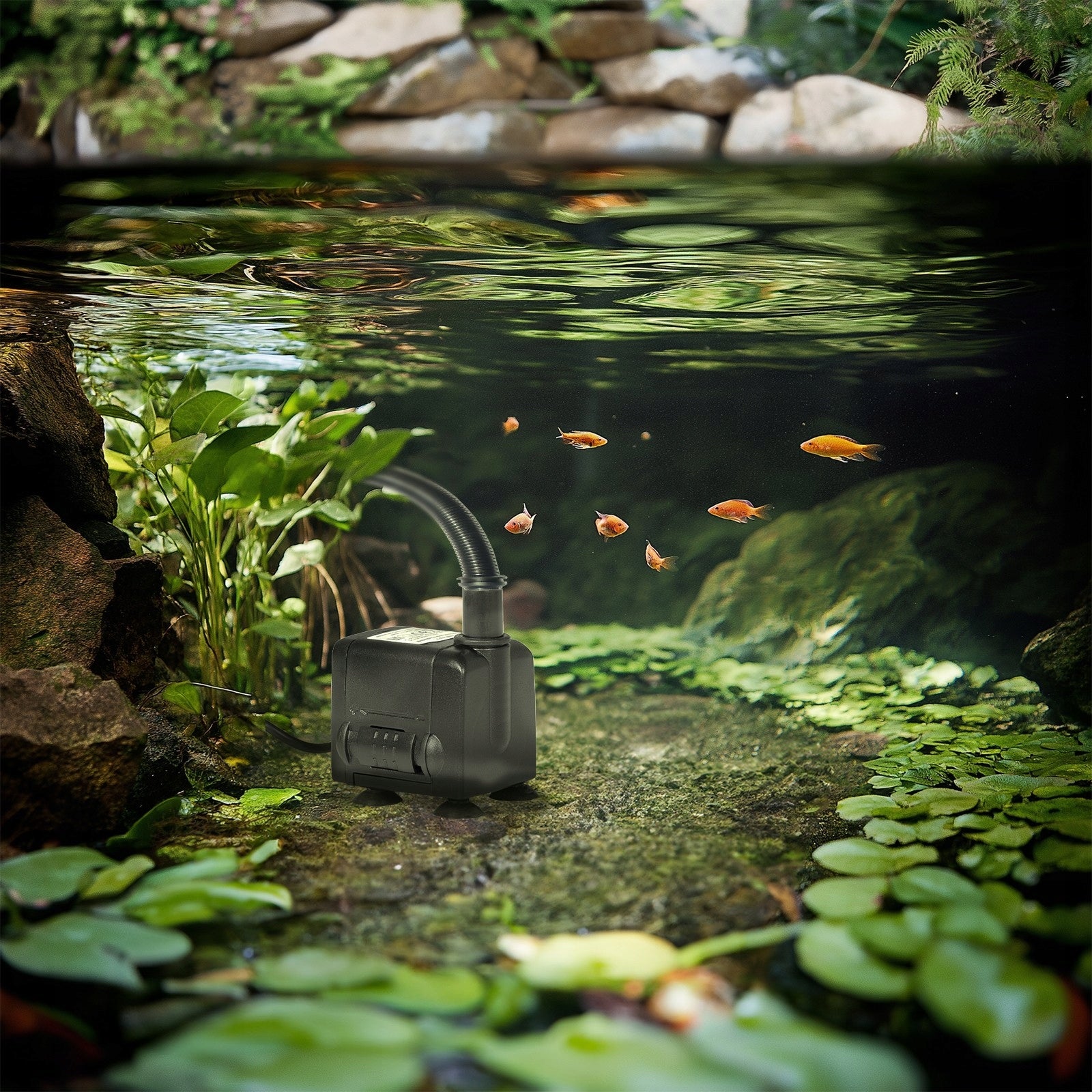 WATER PUMP 12V 230V 450L H QUIET POWERFUL ENERGY SAVING FOR MOTORHOME GARDEN Manufacturer code POMPA WODY 450L/H 12V I 230V DO OCZKA STAWU
