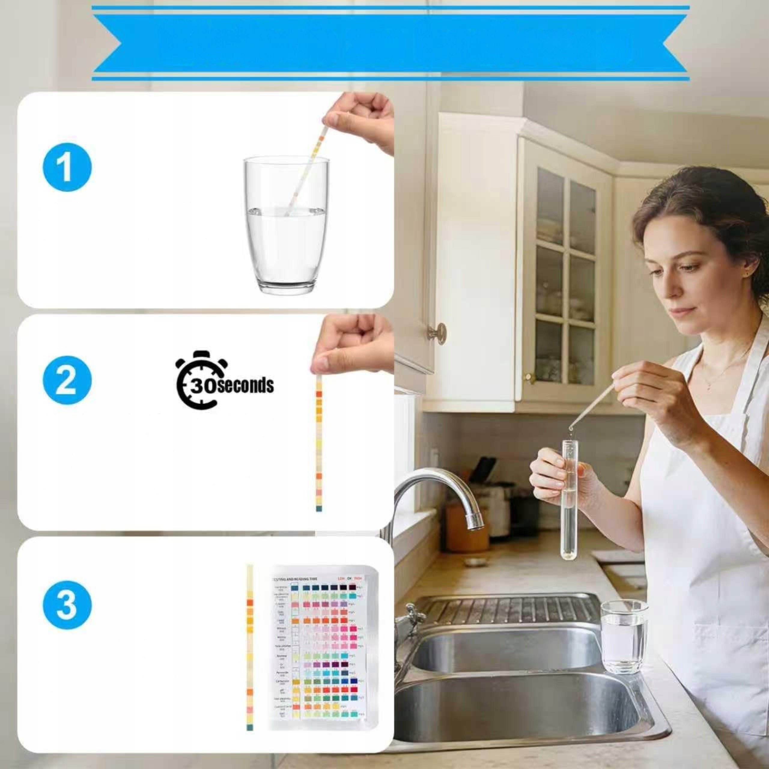 WATER QUALITY HARDNESS TESTER PH ACCURATE METER SET 16IN1 STRIP 50pcs Brand 100