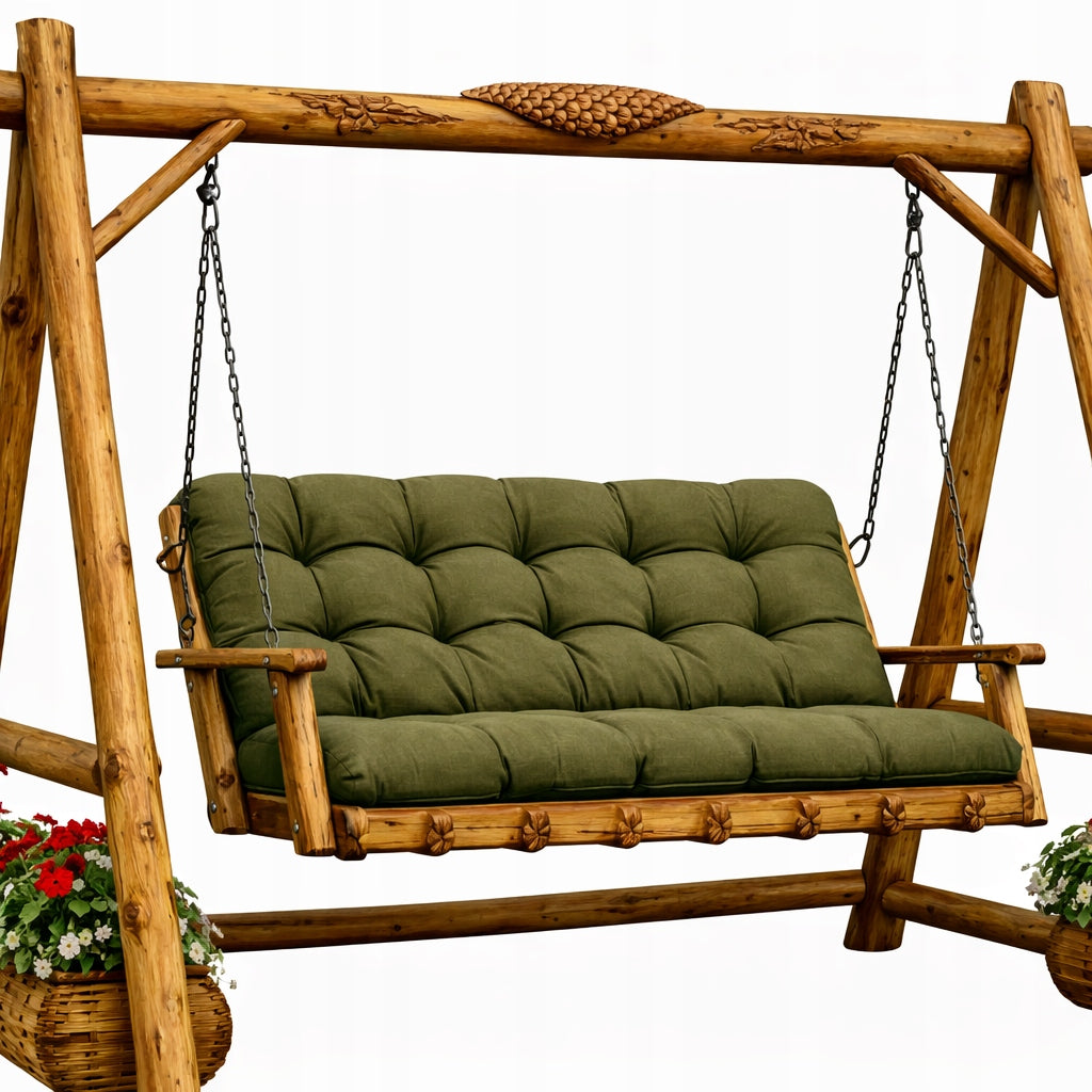 WATER RESISTANT GARDEN PILLOW 140x60x50 FOR SWING, BENCH, PALLETS, FURNITURE Color gray