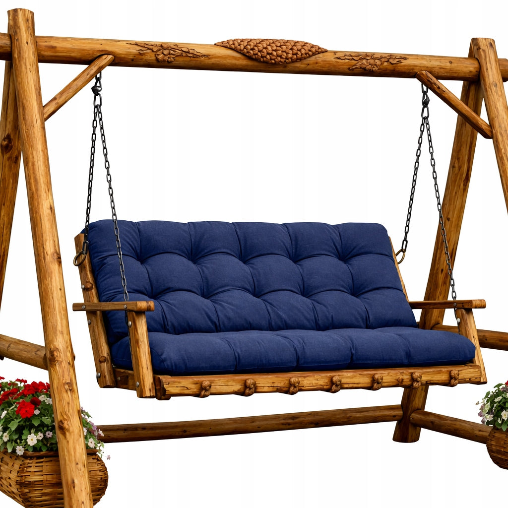WATER RESISTANT GARDEN PILLOW 140x60x50 FOR SWING, BENCH, PALLETS, FURNITURE Cushion thickness 4 cm