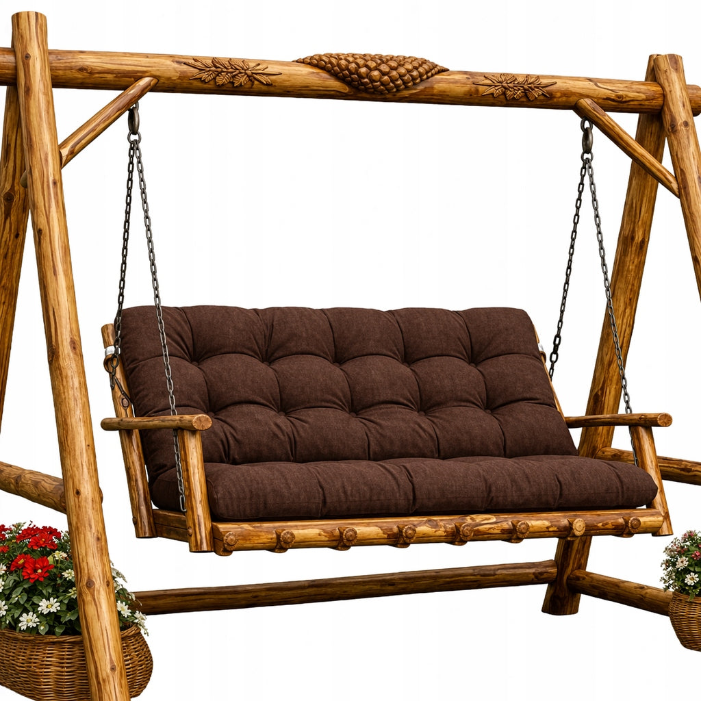 WATER RESISTANT GARDEN PILLOW 140x60x50 FOR SWING, BENCH, PALLETS, FURNITURE Pillow length 140 cm