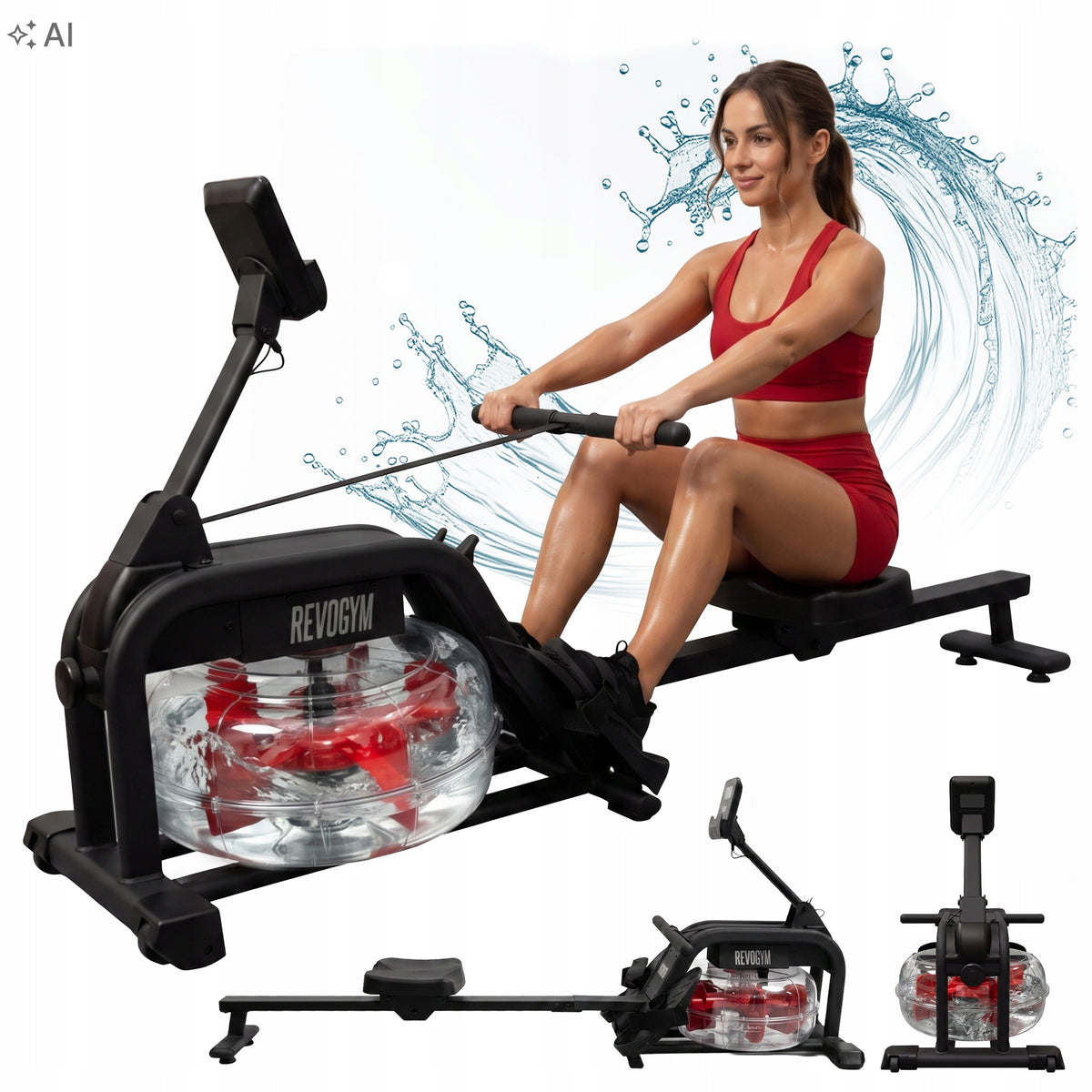 WATER ROWING MACHINE FOR EXERCISING AT HOME ROWING TRAINER HOME RESISTANCE TRAINING