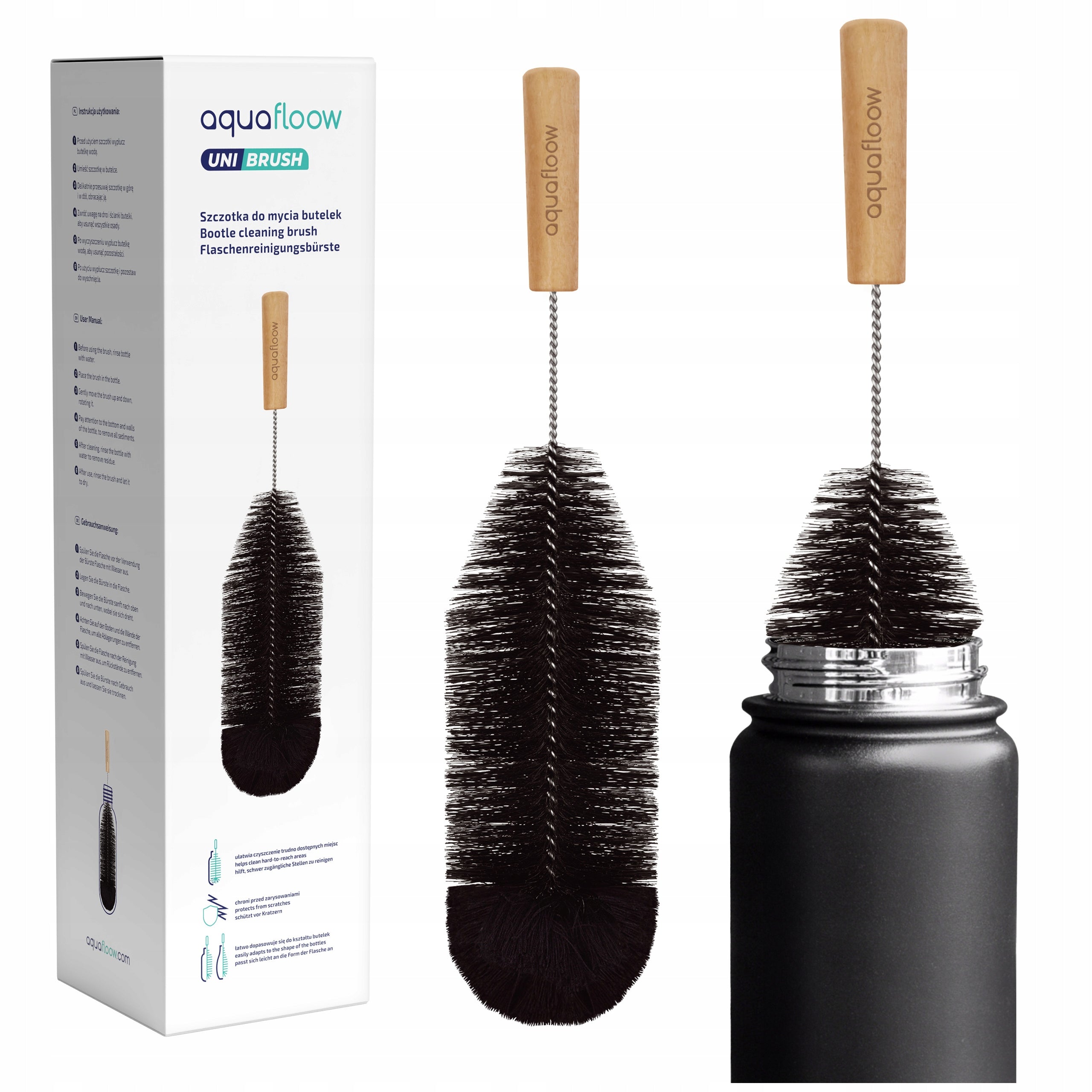 WATER SATURATOR BOTTLE CLEANING BRUSH WASHING MACHINE BLACK Manufacturer code AF59-BK