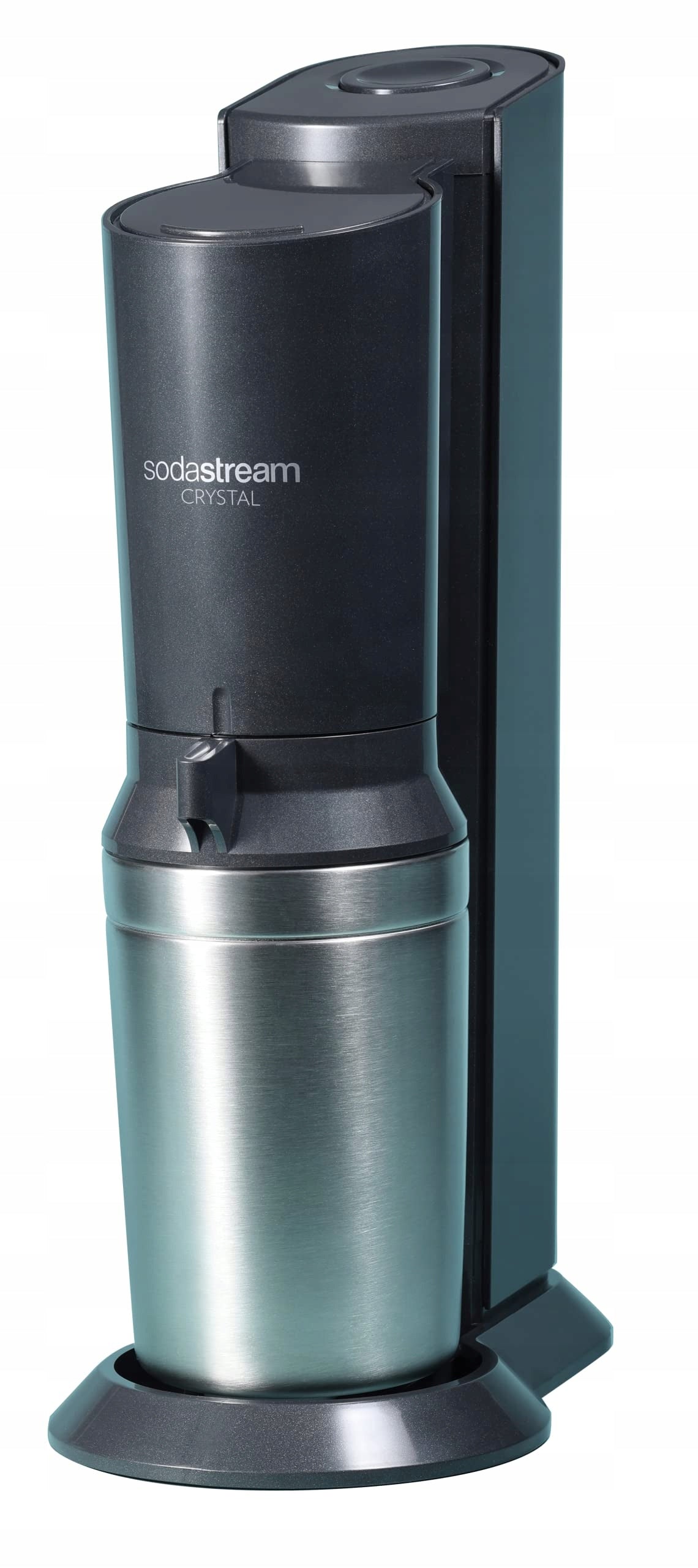 WATER SATURATOR SODASTREAM CRYSTAL + CO2 CARTRIDGE + GLASS CARAFE BOTTLE Packaging status original