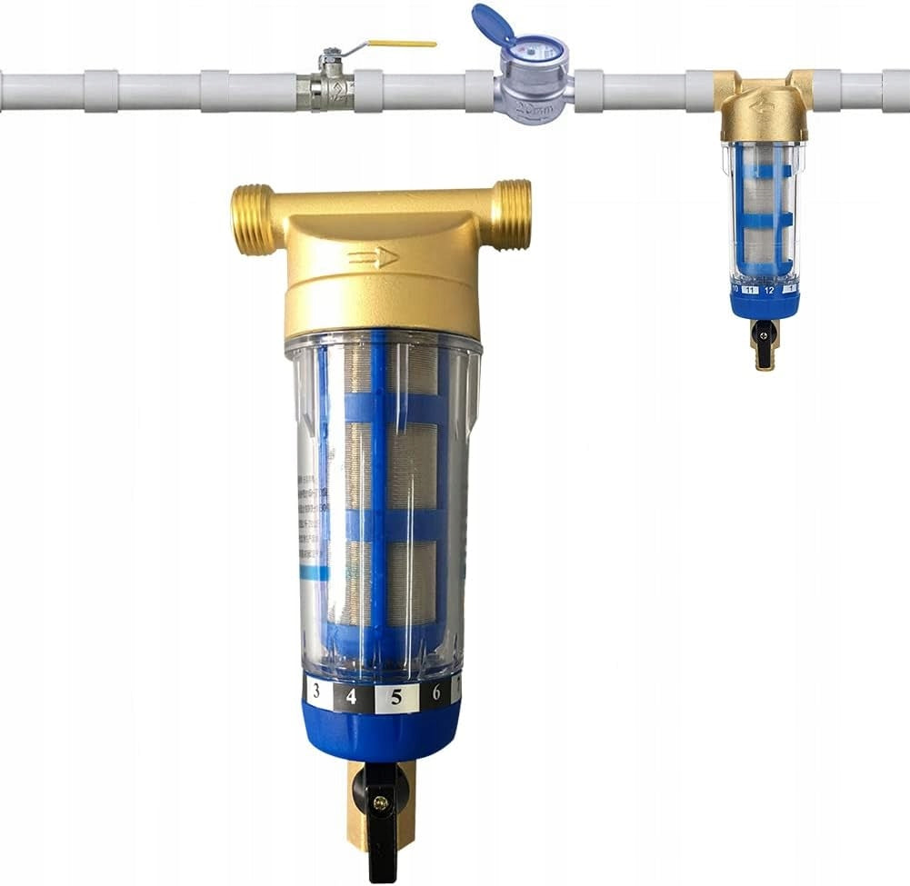 WATER SETTLEMENT FILTER COMPLETE SELF-CLEANING 3/4"/ 1/2" Manufacturer code All-in-oneMart 5045