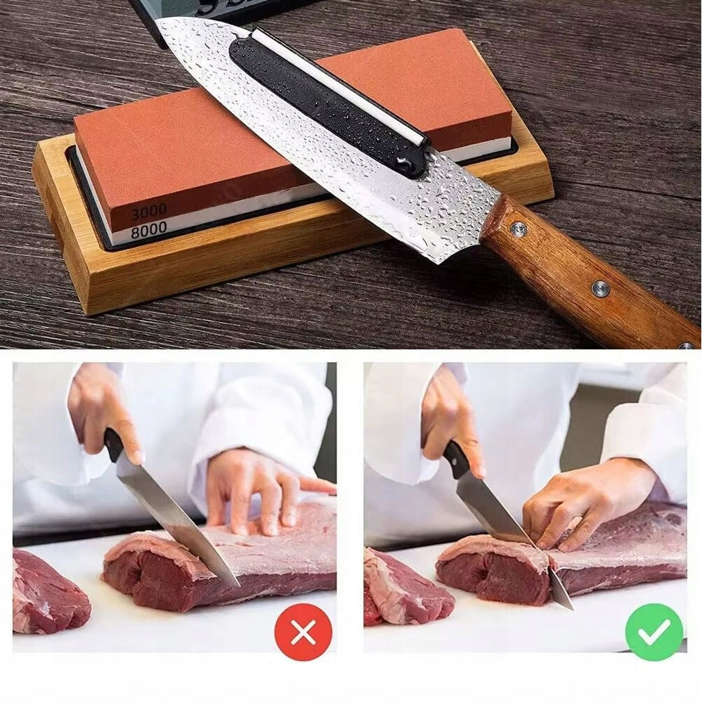 WATER STONE FOR SHARPENING KITCHEN KNIVES WHETSTONE SHARPENER STALK SET Manufacturer code KAMIEŃ WODNY OSTRZAŁKA DO NOŻY Premium Mensen