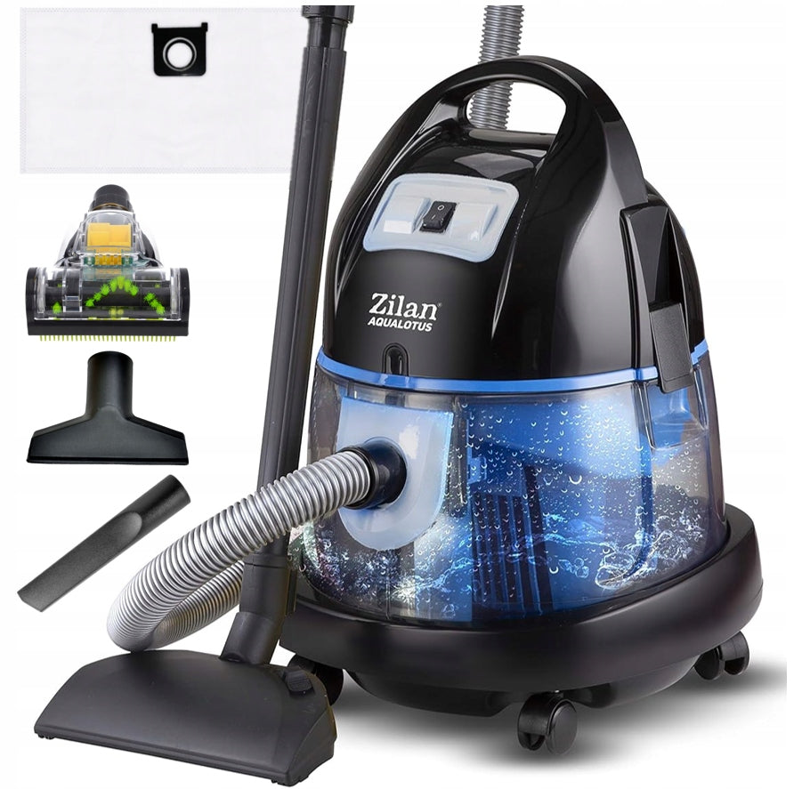 WATER VACUUM CLEANER MEGA POWER BLOWING TURBO BRUSH AQUA 8l BAGLESS 2000W