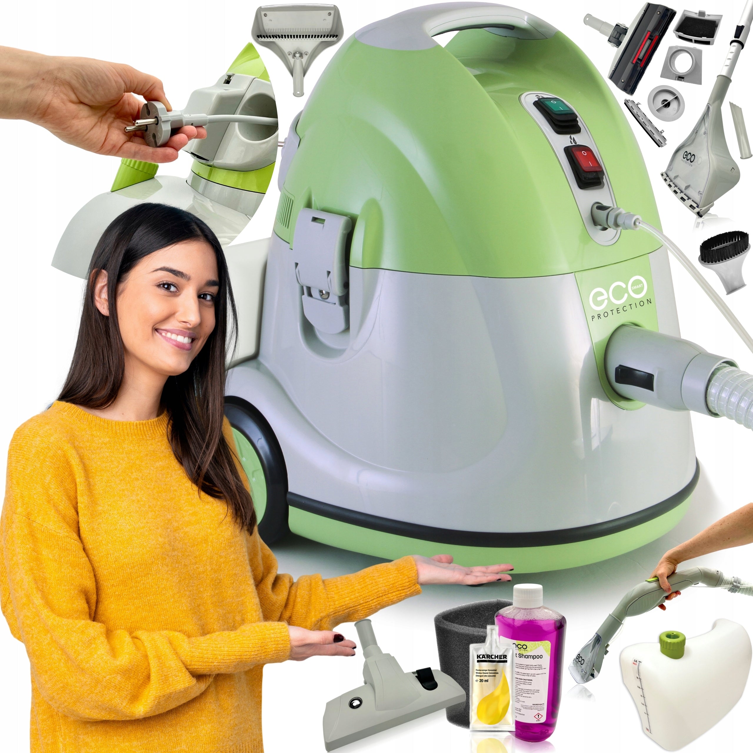 WATER WASHING VACUUM CLEANER+LIQUID KARCHER Laundry Suction Cup SET PREMIUM QUALITY