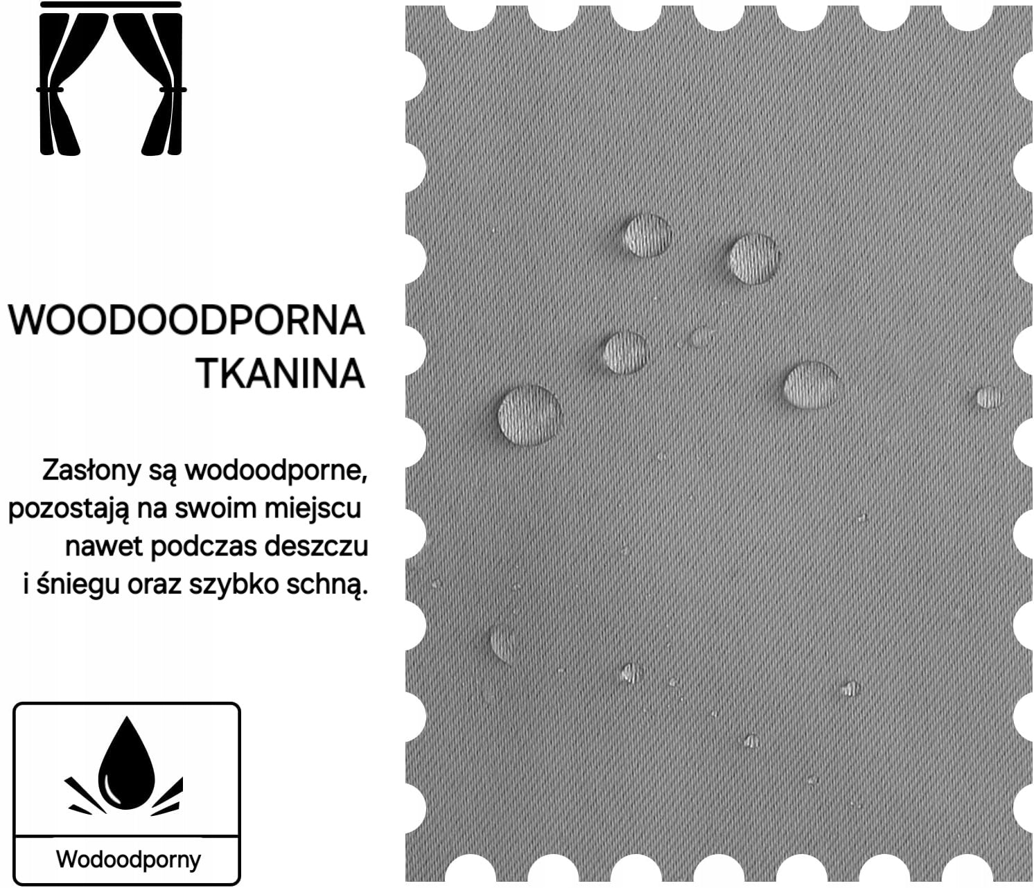 WATERPROOF CURTAIN FOR PERGOLA TERRACE GARDEN 155x210 WATERPROOF CURTAINS Manufacturer code ZASŁONA OGRODOWA NA TUNEL ŻABKI