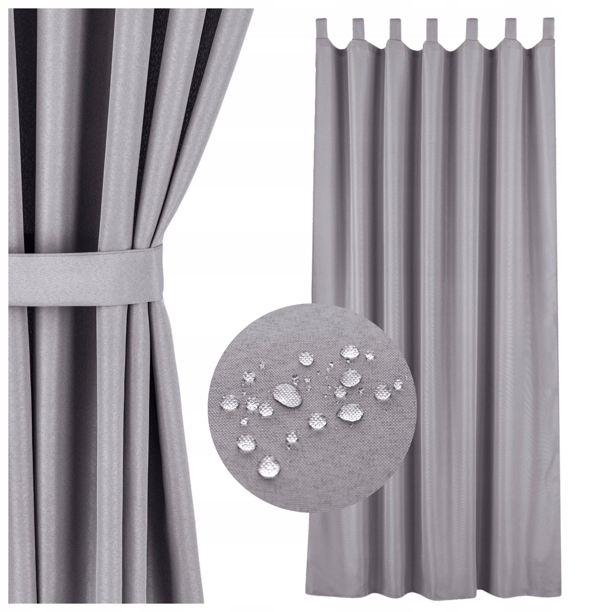 WATERPROOF Curtain 155x200 for Terrace for Gazebo Garden Harness Rune Grey