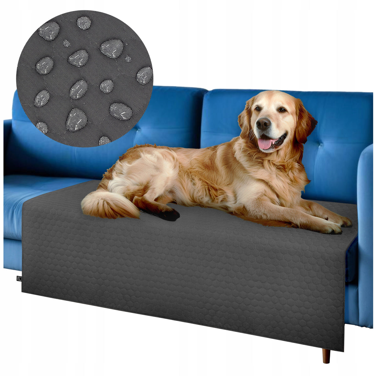WATERPROOF DOG BEDSPREAD 150x90 CM DOUBLE SIDED XL PROTECTIVE MAT