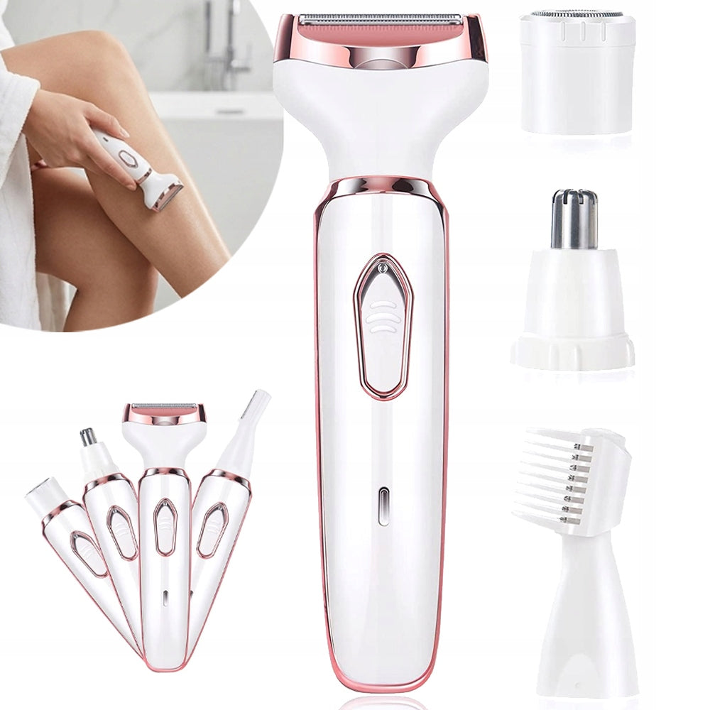 WATERPROOF DUAL HEAD BIKINI TRIMMER SHAVER FOR WOMEN 4 IN 1