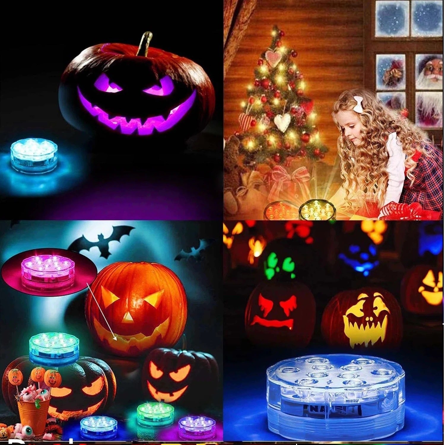 WATERPROOF LED LIGHTS WITH AQUASHEIN REMOTE CONTROL Manufacturer code WODOODPORNE ŚWIATŁA LED Z PILOTEM 4 szt.