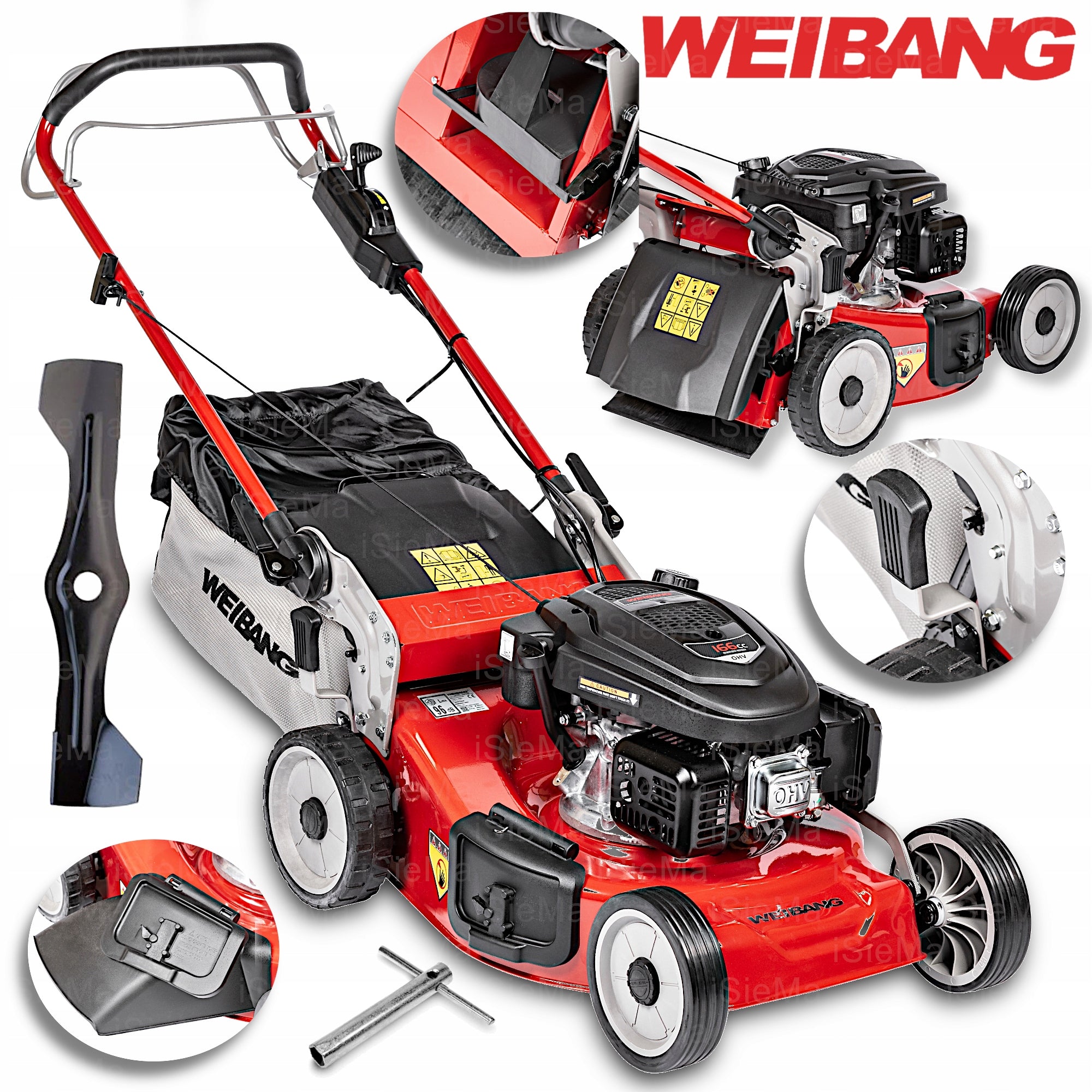 WB506SC 3in1 WEIBANG Diesel mower with 49cm drive Loncin engine 166cm3