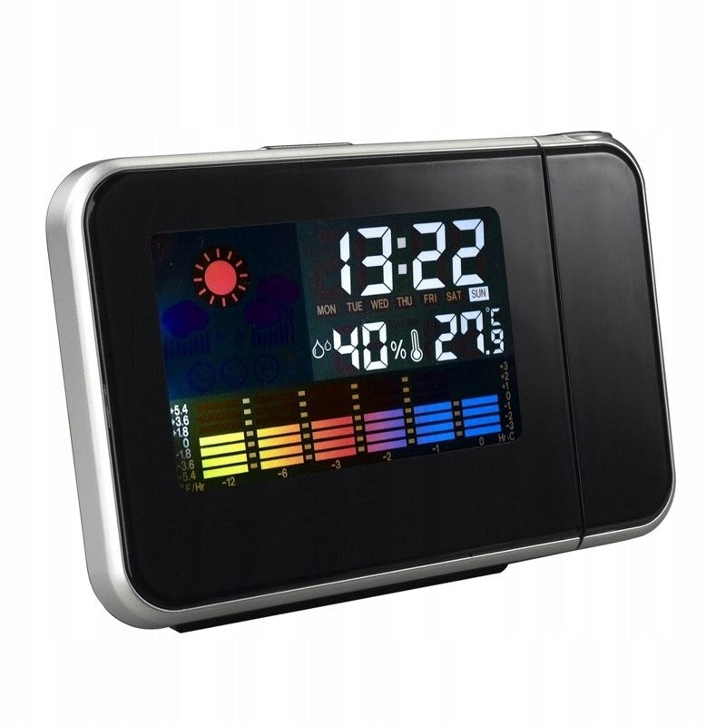 WEATHER STATION DIGITAL CLOCK ALARM CLOCK PROJECTOR HYGROMETER 4IN1 LARGE DISPLAY Packaging status original