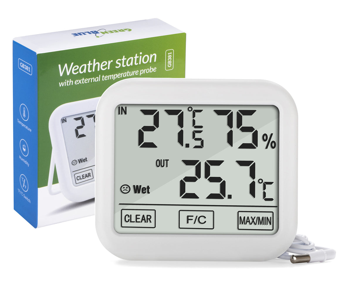 WEATHER STATION DIGITAL WEATHER THERMOMETER WITH EXTERNAL SENSOR