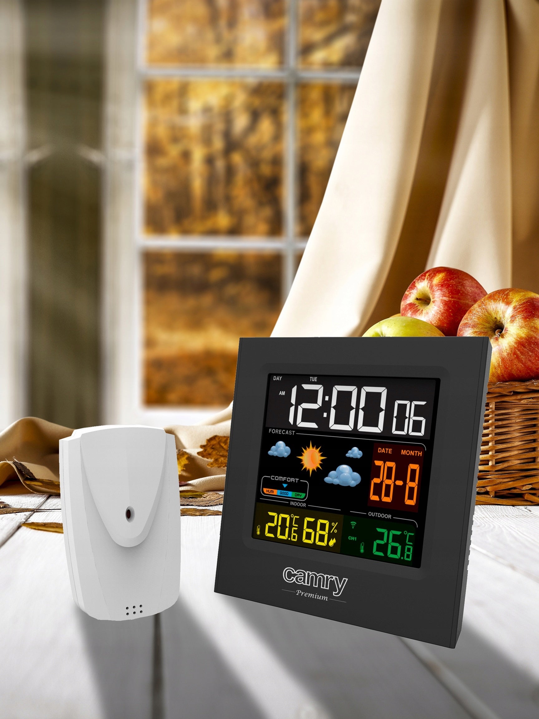 WEATHER STATION METEO THERMOMETER CLOCK ALARM CLOCK WIRELESS DETECTOR Manufacturer code cr1166